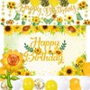 Sunflower Birthday Secorations TSVATE Sunflower Party Decorations with Sunflower Garland, Sunflower Balloons, Sunflower Backdrop, Pompoms, Sunflower Birthday Banner, Party Supplies for Women and Girls