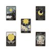 Hofar Tarot Card Enamel Brooch Pin Set Divination Lapel Pins Accessory Pins for Backpacks Badges Hats Bags Fashion Cartoon Daily Life Decor for Unisex Child Women's Clothing Decorate