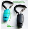 Pet Training Clicker Whistle with Wrist Strap - Dog Training Clickers (Black + Blue)
