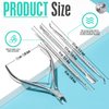 FANDAMEI 4 PCS Nail Care Kit, Cuticle Trimmer, Nail Cuticle Nippers, Ingrown Toenail Removal Kit, Cuticle Kit Stainless Steel, Cuticle Clippers, Cuticle Pushers, Manicure Kit, Pedicure Kit