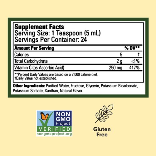 CHILDLIFE ESSENTIALS Liquid Vitamin C for Kids- Immune Support, Vitamin C Liquid, All-Natural, Gluten-Free, Allergen Free, Non-GMO, High in Antioxidants - Orange Flavor, 4 Ounce Bottle (Pack of 3)