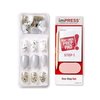 imPRESS Design, Press On Nails, Knock Out, Gray, Short, Size, Squoval, Shape, Includes 30 Nails, Prep Pad, Instructions Sheet, 1 Manicure Stick, 1 Mini File
