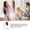 EAGLE FORTRESS Glidease Wood Boar Bristle Hair Brush with Nylon Refined Smooth Bristle for Women, Men, and Kids - Effortless Detangler Hair Brush Ideal for Thick, Thin, Fine All Hair (Bamboo)