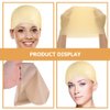 LALAFINA Bald Cap 2pcs Halloween Makeup Bald Wig Cap Fake Bald Wig Costume Accessory Cosplay Party Up Prop Makeup Bald Caps for Adults, Women Costume