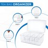 Utopia Home Stackable Clear Tea Bag Organizer With Lid - Storage Box For Countertops, Cabinets, Pantry