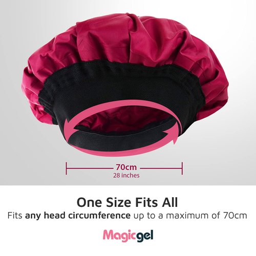 Magic Gel Premium Deep Conditioning Heat Cap. A Hot Head Cap to Hydrate, Moisturize and Condition. Thermal Cordless Hair Steamer for Damaged Hair (Natural Steam Treatment)