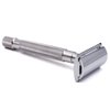 Parker 64S Stainless Steel Handle Double Edge Safety Razor with Closed Comb Head & 5 Premium Blades