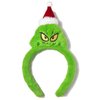 Atvscay Christmas Green Santa Headband,Furry Santa Hat headband,Green Monster Costume Accessories,Xmas Headband,Stole Christmas Holiday Welcome To Whoville Party Hair band. (Green)