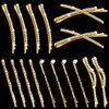16 Pieces Gold Rhinestone Bobby Pins Set Delicate Decorative Fancy Crystal Hair Clips Shiny Fancy Metal Barrettes, I S X Shaped Diamond Hair Accessories for Women Ladies Girls Wedding Prom Party
