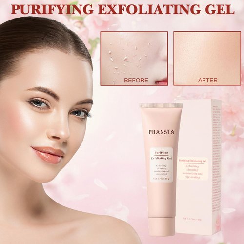 3Pcs Purifying Exfoliating Gel Gentle Exfoliating Gel for Face Facial - Exfoliating Gel Scrub Gentle Exfoliating Facial Cleanser for All Skin Types