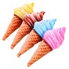 4Pcs Catnip Cat Toys Ice Cream Shaped Pet Chew Bite Kicker Plush Musical Toy for Cat Kitten Kitty