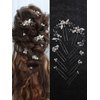Pearls Bridal Hair Pins Beads Bride Wedding Hair Pieces U Shaped Hair Accessories Headpiece for Wedding Brides Women Girls (Light Gold)