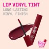 Ruby Kisses Lip Vinyl Tint - High-Pigment, Transfer-Proof, Smudge-Proof Liquid Lipstick, Soft-Satin Shine, Lightweight Makeup, Long-Lasting Lip-gloss, Full Coverage Color (REBEL, 2.8mL)