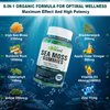 Sugar-Free Sea Moss Gummies 5000mg, Extra Strength Irish Moss Gel Supplement with Iodine, Chlorophyll, Unfiltered ACV, D3, Burdock Root, Bladderwrack for Immune, Digestive, Joint, Skin, Vegan 60 Chews