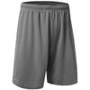 TopTie Big Boys Youth Soccer Short, 8 Inches Running Shorts with Pockets-White-M/ 10-12