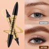 GGUP 2 in 1 Eyebrow Pencil, 2024 New Upgrade 3D Microblading Eyebrow Tattoo Pencil 4 Fork Tips with Eyeliner, Multifunction Dual Head Microblading Eyebrow Pencil Waterproof Eye Makeup Tools