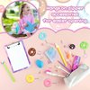 Jexine 36 Pcs Donut Keychain Stress Balls 2 Inch Donut Theme Party Favors Doughnut Keychain Pendant for Kids Backpack Party Supplies Accessory, 6 Colors