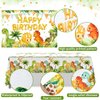 Dinosaur Birthday Decorations,Dinosaur Birthday Party Supplies - Balloons Arch Garland Kit,Happy Birthday Dinosaur Backdrop,Dinosaur Tablecloth for Dinosaur Party Decorations for Boys Girls Birthday