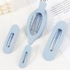Vovii Hair Claw Clips for Women Girls Light Blue 4PCS Hair Barrettes for Thick and Thin Hair, Flat Claw Clips Hair Accessories for Women 4 Different sizes