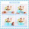 8 Pieces Blue Farm Animal Honeycomb Centerpieces Table Toppers, Farm Themed Party Decorations, 3D Barn Animal Cutouts for Boys Baby Shower Birthday Party Supplies