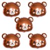 5pcs Bear Balloons，Teddy Bear Baby Shower Decorations for Jungle Safari Woodland Animal Farm Zoo Theme Birthday Party Supplies