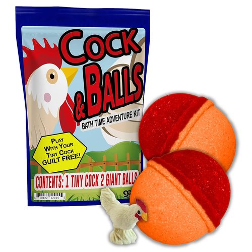 Cock N Balls Bath Time Adventure Kit - Funny Gift for Men and Women - Stocking Stuffer, Adult Gift Baskets, Dirty Santa, Bath Bomb, Bath Products, Spa Gifts for Men, Gag Gifts for Husband