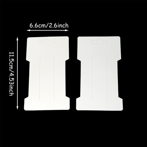 Honbay 100PCS Kraft Paper Hair Clip Display Cards Hair Bow Holder Cards for Barrettes Hair Clips Hair Ropes Display Organization and Storage (White)