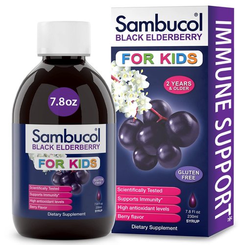 Sambucol Black Elderberry Syrup for Kids- Kids Elderberry Syrup, Added Vitamin C, Black Elderberr...