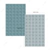 iLAND Dollhouse Flooring on 1/12 Scale 1/6 Scale, Miniature Dollhouse Accessories, 60pcs Double-Sided Dollhouse Floor Tiles (Luxury Rococo Floral & Blue Marble Tiles)