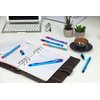 Schneider Slider Memo XB (Extra Broad) Ballpoint Pen, 1.4 mm, Light Blue Barrel, Red Ink, Box of 10 Pens (150202)