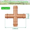 Gardrip Drip Irrigation Barbed Cross Tee：10 Pack Drip Irrigation Cross Parts Fits for 1/2 Inch Drip Irrigation Tubing 17mm 0.600" ID Barbed Connectors for Patio Lawn Garden