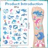Lovarywow Dolphin Temporary Tattoos Stickers - 200+ Dolphin Temporary Tattoo Kids Ocean Animals Themed Party Decorations Sea Themed Party Fevors Cute Temporary Tattoos Party Supplies Rewards Prizes