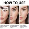 ALLROSE Eyebrow Stamp - Eyebrow Stencils Perfect Eyebrow Waterproof Eyebrow Stamp Stencil, Eye Brow Stencil Kits Brow Stamp, Eyebrow Stencil Kit for Women 20PCS Brow Shaping Kit