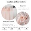 DUOBAO Chiffon Backdrop Curtain 10FTx10FT Peach Shower Curtain Chiffon Backdrop for Wedding Sheer Chiffon Backdrop Curtains 2 Panels 59"x120" Chiffon Fabric Drape for Wedding Party