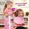 Toylink Hair Salon Pretend Play Toys for Girls 3 4 5 6 Year Old, Makeup Playset Toddler Dress Up Beauty Hair Stylist Kit with Hairdryer Straightener Apron Portable Box, Birthday Gifts for Girls 4-6