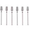 MZCMSL 6pcs Tapered Barrel Cuticle Drill Bits, Pro Diamond Nail Bits for Salon Manicure, 3/32 Shank efile Bit(Medium)