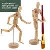 US Art Supply® Wood 8" Male - Artist Drawing Manikin Articulated Mannequin with Base and Flexible Body - Perfect for Drawing The Human Figure (8" Male)