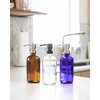 Clear Glass Pint Jar Soap and Lotion Dispenser with Metal Pump (Black/Dark Bronze)