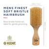 Kent OS11 Satinwood Military Club Hair Brush & Beard Brush – Soft White Boar Bristles for Fine or Thinning Hair, Men's Grooming, and Beard Care
