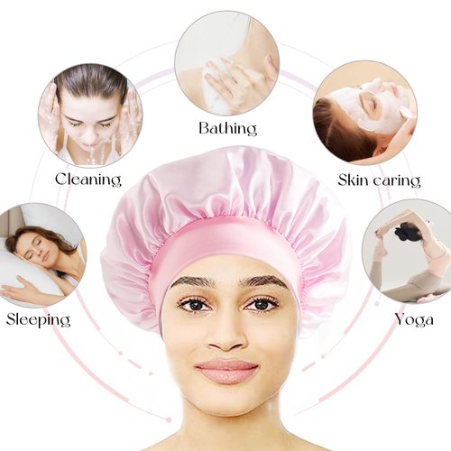 SNAIL GARDEN 3 PCS heatless curlers &1 PCS Sleeping Bonnet Set,Overnight Blowout Rods for Long Hair,Satin Hair Curlers No Heat Heatless Curling Rod with Ribbon Design for Women Teenage Girls