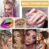 MAEPEOR Chunky Face Body Glitter Gel 19 Colors Mermaid Sequins Holographic Body Glitter Gel Long-Lasting Festival Makeup Glitter Paint for Face Body Hair Nails (30g, #006 Purple)