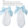1 Pair Blue Girls Bunny Plush Lop Ears Hair Clip Rabbit Furry Ears Ribbon Bow-knot Hair Clamp Hairpin Cosplay Headwear Easy to Wear Ornaments, Hair Accessories
