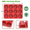 SILIVO Silicone Muffin Pans Nonstick 12 Cup(2 Pack) - 2.5 inch Silicone Cupcake Pan - Silicone Baking Molds for Homemade Muffins, Cupcakes and Egg Bites - 12 Cup Muffin Tin