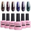 AIMEILI Galaxy Paranoid Collection Soak Off Clear Glitter Gel Nail Polish Color for Christmas Gift Set Of 6pcs X 10ml - Kit Set 18