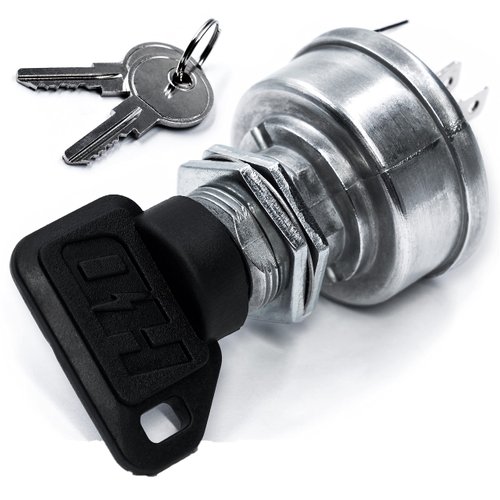 HD Switch Ignition Switch fits John Deere Gator 4x2 4x4 6x4 SR95 Military CS CX TH TS TX RSX XUV RSX850i RSX860i XUV620i XUV625i XUV825i XUV850D - Sport Turf E-Gator HPX - 3 Keys & Free Carabiner