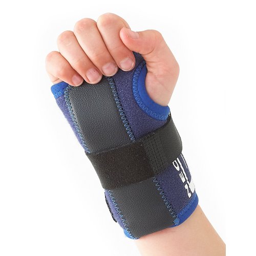 Neo G Wrist Brace for Kids - Stabilized Support for Carpal Tunnel, Juvenile Arthritis, Joint Pain, Tendonitis, Hand Sprains - Adjustable Compression - Class 1 Medical Device - One Size - Left - Blue