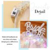 JEAIRTS Light Up Bride Veil Headband LED Bride To Be Hair Hoop Glitter Wedding Veil Headpiece Bachelorette Party Hair Accessories for Women and Girls