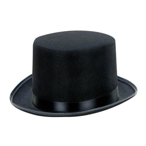 Classic Black Top Hat Perfect for Halloween Costumes, Magician, Steampunk, and Iconic Character Outfits like Stevie Nicks, Mad Hatter, Michael Jackson, and Willy Wonka