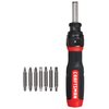 CRAFTSMAN Ratcheting Screwdriver, SpeedDrive, 2” Double Ended Bits Included, Handle Holds Up To 6 Bits (CMHT68129)
