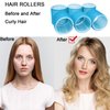 Hair Roller Set 12pcs, Hair Curlers Rollers Self Grip Hair Roller with Clips, Hair Rollers Salon Hair Dressing DIY Curly Hairstyle, Jumbo, random color